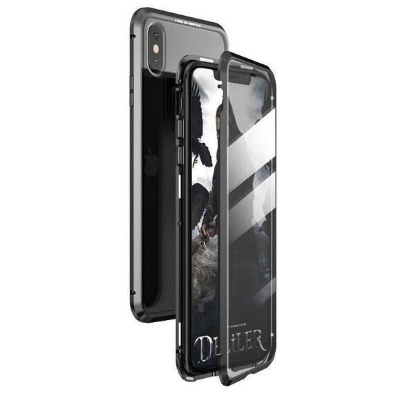 Wozinsky Full Magnetic Case Full Body Front and Back Cover with built-in glass for Samsung Galaxy A72 4G black-transparent - Samsung Cases - Cases - Techbox