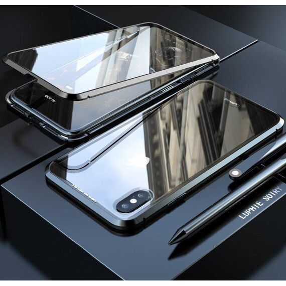Wozinsky Full Magnetic Case Full Body Front and Back Cover with built-in glass for Samsung Galaxy A72 4G black-transparent - Samsung Cases - Cases - Techbox