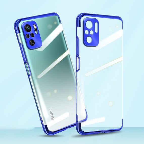 Clear Color Case Gel TPU Electroplating frame Cover for Xiaomi Redmi Note 10 5G / Poco M3 Pro blue - Xiaomi Cases - Cases - Techbox