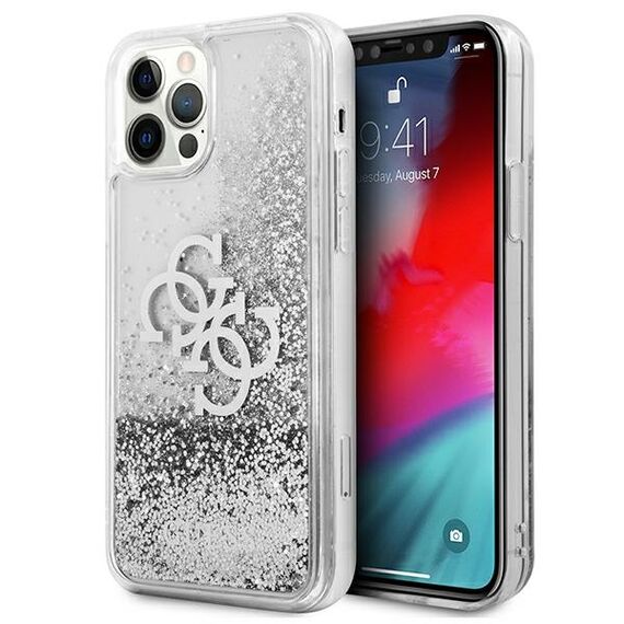Guess GUHCP12LLG4GSI iPhone 12 Pro Max 6,7" srebrny/silver hardcase 4G Big Liquid Glitter - Apple Cases - Cases - Techbox