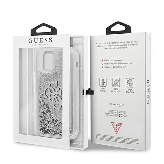 Guess GUHCP12LLG4GSI iPhone 12 Pro Max 6,7" srebrny/silver hardcase 4G Big Liquid Glitter - Apple Cases - Cases - Techbox
