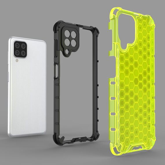 Honeycomb Case armor cover with TPU Bumper for Samsung Galaxy A22 4G black | Techbox