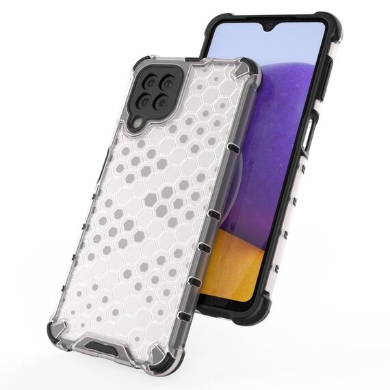 Honeycomb Case armor cover with TPU Bumper for Samsung Galaxy A22 4G black | Techbox