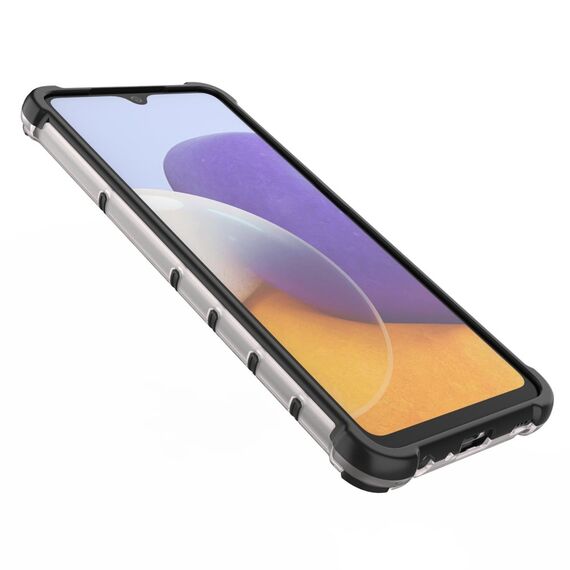 Honeycomb Case armor cover with TPU Bumper for Samsung Galaxy A22 4G black | Techbox