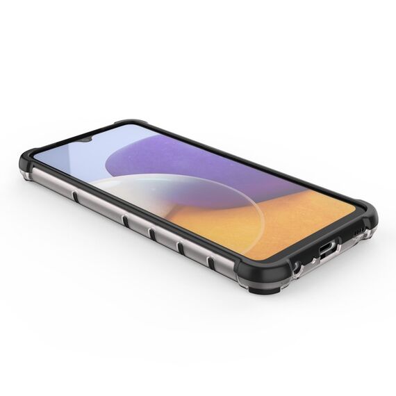 Honeycomb Case armor cover with TPU Bumper for Samsung Galaxy A22 4G black | Techbox