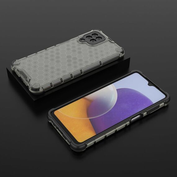 Honeycomb Case armor cover with TPU Bumper for Samsung Galaxy A22 4G black | Techbox