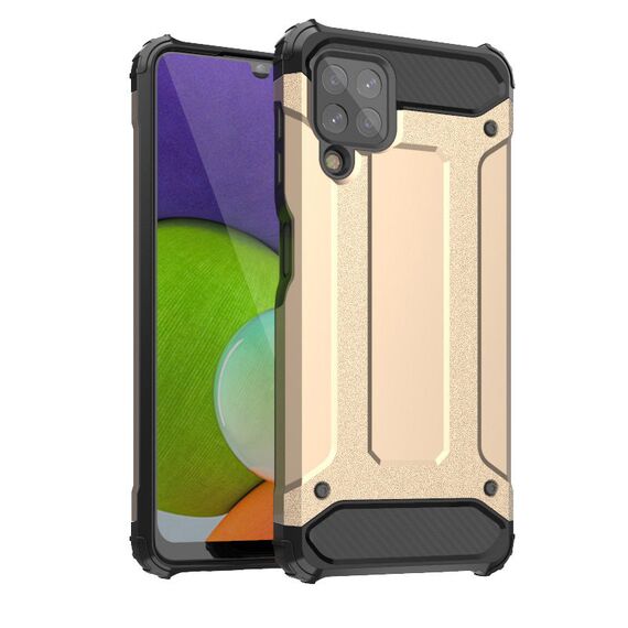 Hybrid Armor Case Tough Rugged Cover for Samsung Galaxy A22 4G golden | Techbox
