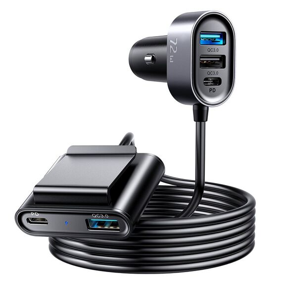 Joyroom car charger 2xPD + 2xQC3.0 72W 1.5m black (JR-CL05) | Techbox