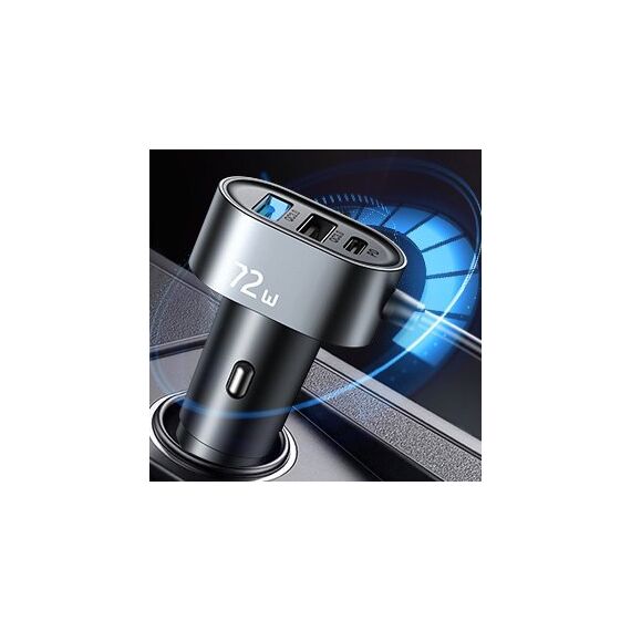 Joyroom car charger 2xPD + 2xQC3.0 72W 1.5m black (JR-CL05) | Techbox