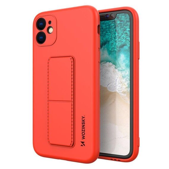 Wozinsky Kickstand Case Silicone Stand Cover for Samsung Galaxy A22 4G Red | Techbox