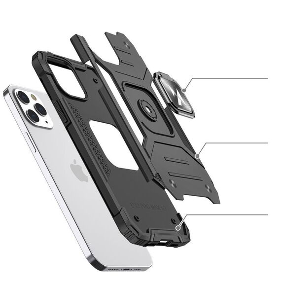 Wozinsky Ring Armor Case Kickstand Tough Rugged Cover for iPhone 13 mini rose | Techbox