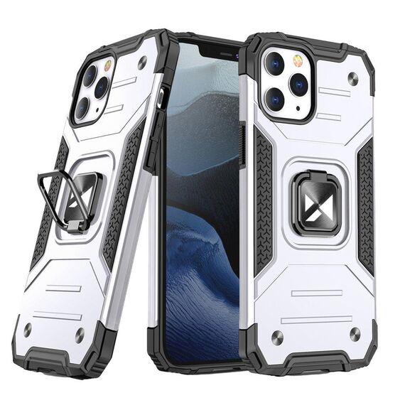 Wozinsky Ring Armor Case Kickstand Tough Rugged Cover for iPhone 13 mini silver | Techbox