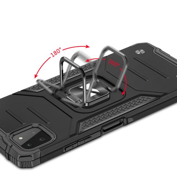 Wozinsky Ring Armor Case Kickstand Tough Rugged Cover for Samsung Galaxy A22 4G silver | Techbox