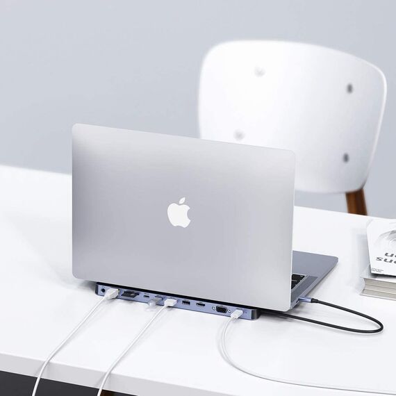 Choetech docking station multifunctional adapter HUB USB Typ C 11in1 100W PD gray (HUB-M20) | Techbox