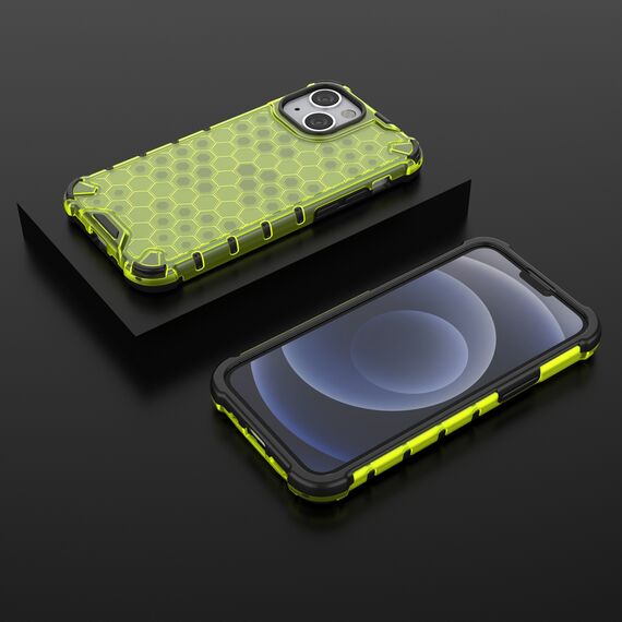 Honeycomb Case armor cover with TPU Bumper for iPhone 13 mini green | Techbox