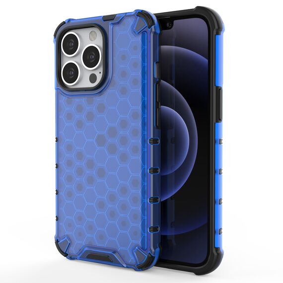 Honeycomb Case armor cover with TPU Bumper for iPhone 13 Pro blue | Techbox