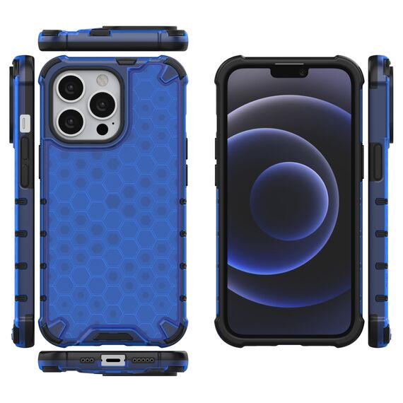 Honeycomb Case armor cover with TPU Bumper for iPhone 13 Pro blue | Techbox