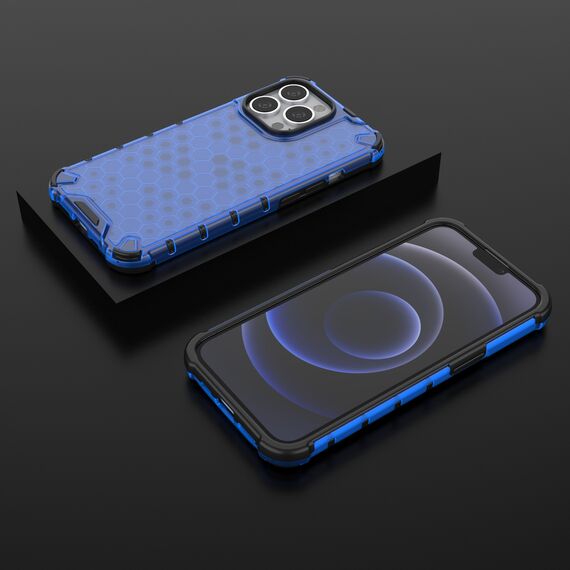 Honeycomb Case armor cover with TPU Bumper for iPhone 13 Pro blue | Techbox