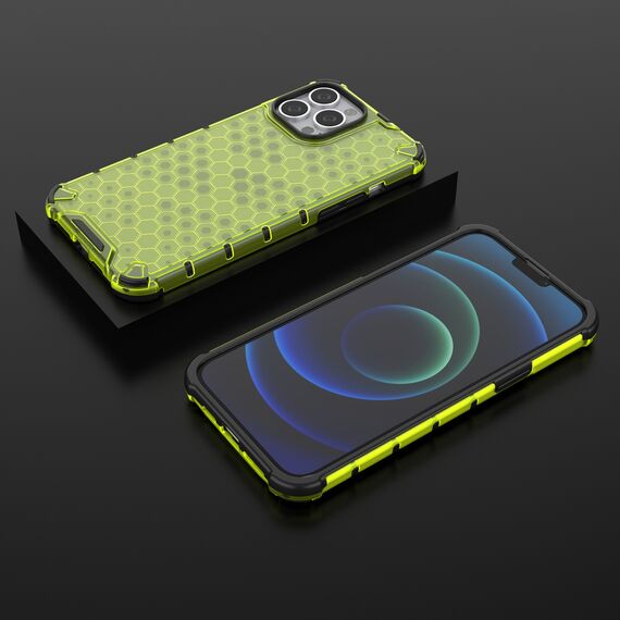 Honeycomb Case armor cover with TPU Bumper for iPhone 13 Pro Max green | Techbox