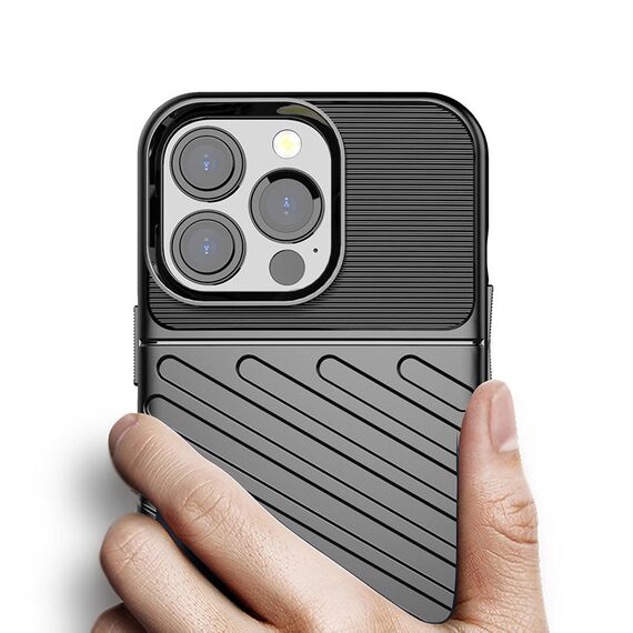 Thunder Case Flexible Tough Rugged Cover TPU Case for iPhone 13 Pro black - Apple Cases - Cases - Techbox