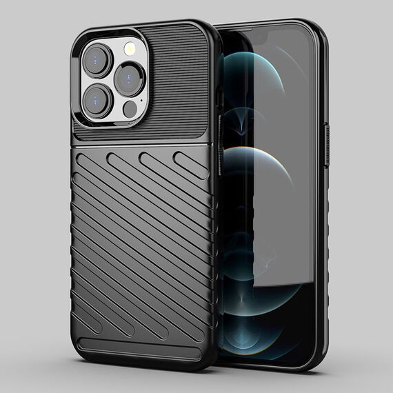 Thunder Case Flexible Tough Rugged Cover TPU Case for iPhone 13 Pro black - Apple Cases - Cases - Techbox