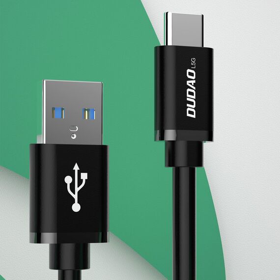 Dudao Super Fast Charge data USB - USB Type C cable 1m (L5G-Black) - Cables & Adapters - Cables & Accessories - Techbox