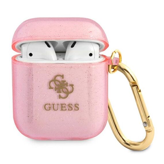 Guess GUA2UCG4GP AirPods cover pink/pink Glitter Collection | Techbox