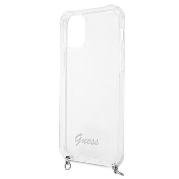 Guess GUHCP12LKC4GSSI iPhone 12 Pro Max 6.7 "Transparent hardcase 4G Silver Chain - Apple Cases - Cases - Techbox