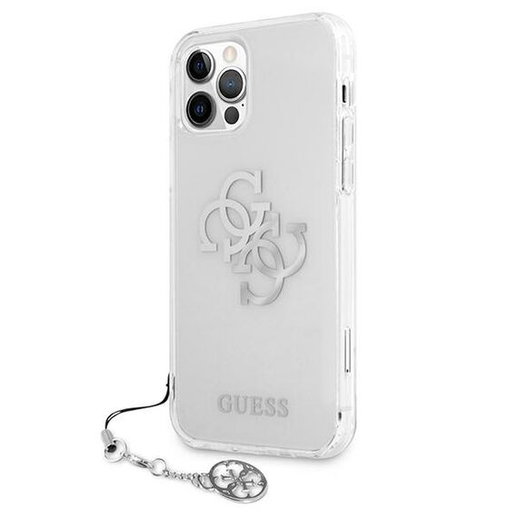 Guess GUHCP12LKS4GSI iPhone 12 Pro Max 6.7 "Transparent hardcase 4G Silver Charms Collection - Apple Cases - Cases - Techbox