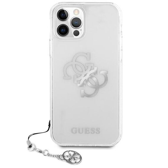 Guess GUHCP12LKS4GSI iPhone 12 Pro Max 6.7 "Transparent hardcase 4G Silver Charms Collection - Apple Cases - Cases - Techbox