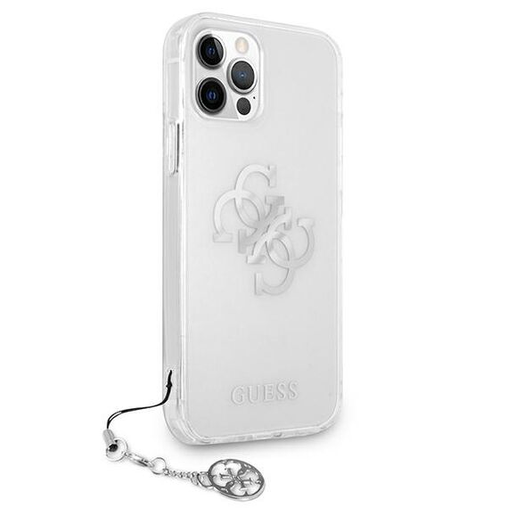 Guess GUHCP12LKS4GSI iPhone 12 Pro Max 6.7 "Transparent hardcase 4G Silver Charms Collection - Apple Cases - Cases - Techbox