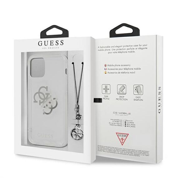 Guess GUHCP12LKS4GSI iPhone 12 Pro Max 6.7 "Transparent hardcase 4G Silver Charms Collection - Apple Cases - Cases - Techbox