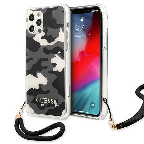 Guess GUHCP12LKSARBK iPhone 12 Pro Max 6.7" black/black hardcase Camo Collection | Techbox