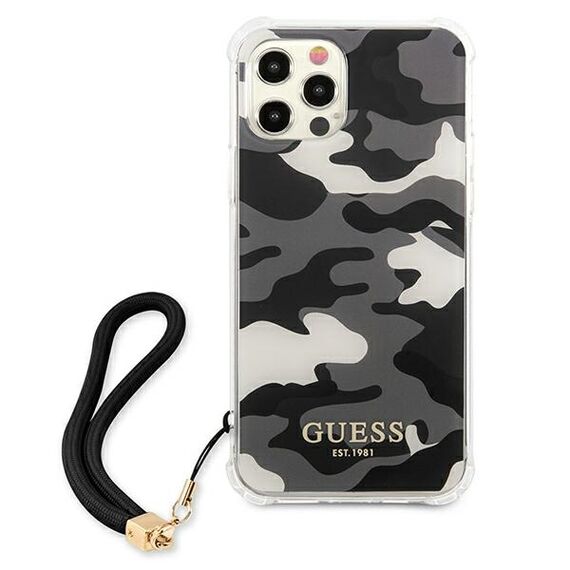 Guess GUHCP12LKSARBK iPhone 12 Pro Max 6.7" black/black hardcase Camo Collection | Techbox