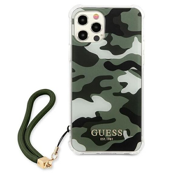 Guess GUHCP12LKSARKA iPhone 12 Pro Max 6.7" green/khaki hardcase Camo Collection | Techbox