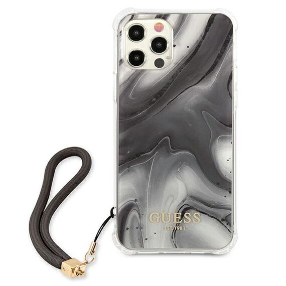 Guess GUHCP12LKSMAGR iPhone 12 Pro Max 6.7 "gray / gray hardcase Marble Collection - Apple Cases - Cases - Techbox