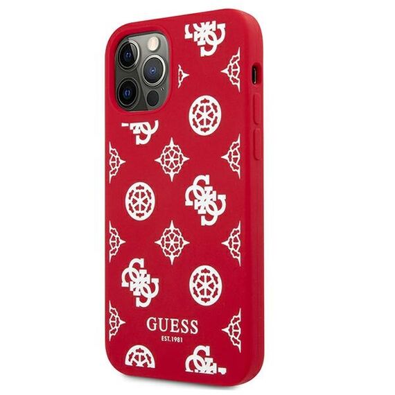 Guess GUHCP12LLSPEWRE iPhone 12 Pro Max 6.7" red/red hard case Peony Collection | Techbox