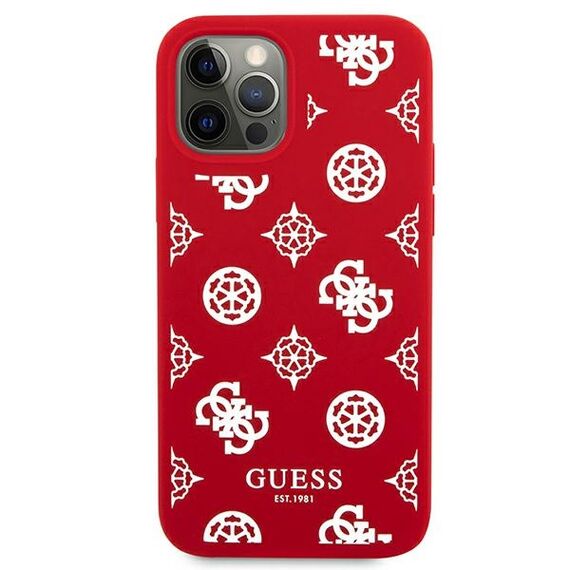 Guess GUHCP12LLSPEWRE iPhone 12 Pro Max 6.7" red/red hard case Peony Collection | Techbox