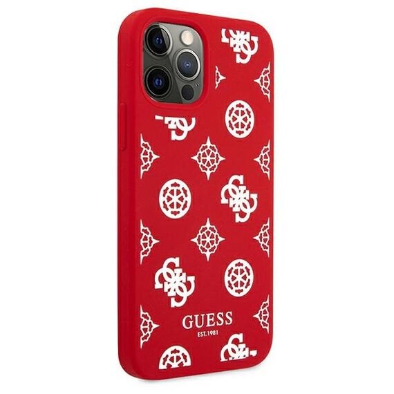 Guess GUHCP12LLSPEWRE iPhone 12 Pro Max 6.7" red/red hard case Peony Collection | Techbox
