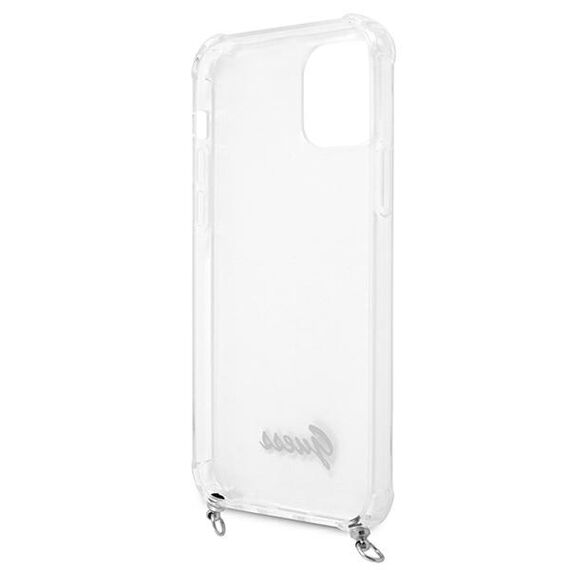 Guess GUHCP12MKC4GSSI iPhone 12/12 Pro 6.1" Transparent hardcase 4G Silver Chain | Techbox