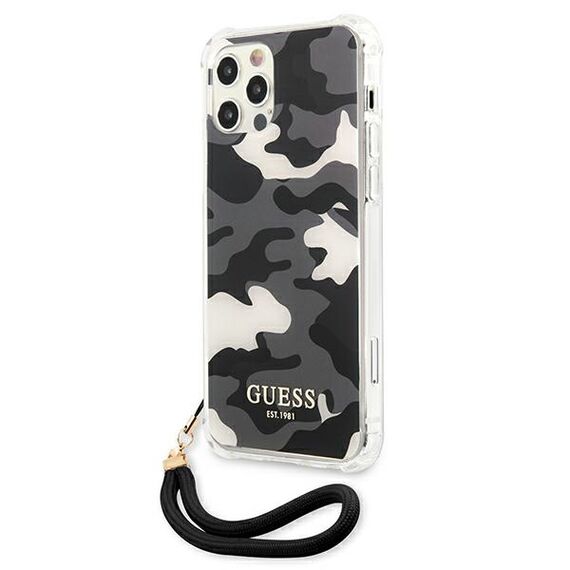 Guess GUHCP12MKSARBK iPhone 12/12 Pro 6.1 "black / black hardcase Camo Collection - Apple Cases - Cases - Techbox