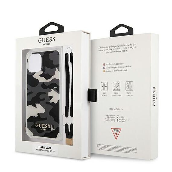 Guess GUHCP12MKSARBK iPhone 12/12 Pro 6.1 "black / black hardcase Camo Collection - Apple Cases - Cases - Techbox