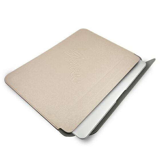 Guess Saffiano Script case for a 13" laptop - gold | Techbox