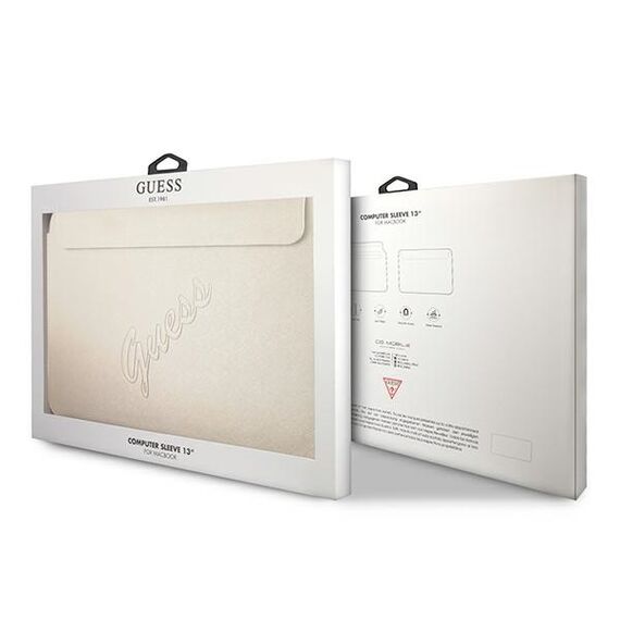 Guess Saffiano Script case for a 13" laptop - gold | Techbox