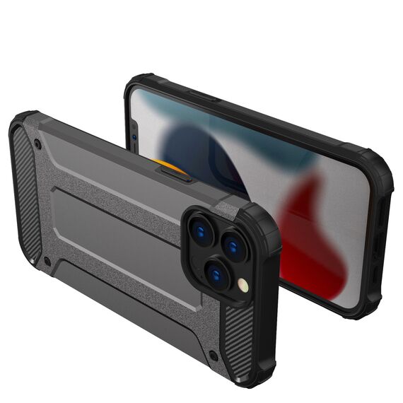 Hybrid Armor Case Tough Rugged Cover for iPhone 13 Pro silver | Techbox
