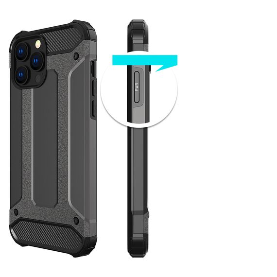 Hybrid Armor Case Tough Rugged Cover for iPhone 13 Pro silver | Techbox
