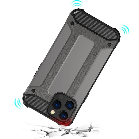 Hybrid Armor Case Tough Rugged Cover for iPhone 13 Pro silver | Techbox