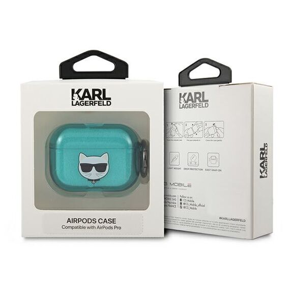 Karl Lagerfeld KLAPUCHFL AirPods Pro cover blue / blue Choupette - Smartphone Accessories - Cables & Accessories - Techbox