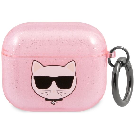 Karl Lagerfeld KLA3UCHGP AirPods 3 cover pink / pink Glitter Choupette - Smartphone Accessories - Cables & Accessories - Techbox
