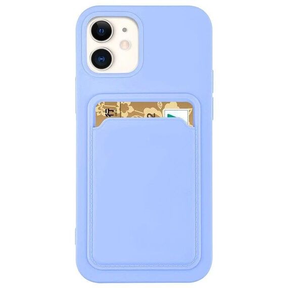 Card Case silicone wallet case with card holder documents for Samsung Galaxy A42 5G purple - Samsung Cases - Cases - Techbox